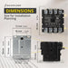 Shopcorp 40A 4 Pole 600V Definite Purpose, NO Contactor - 110/120VAC Coil for HVAC and Lighting - UL Certified