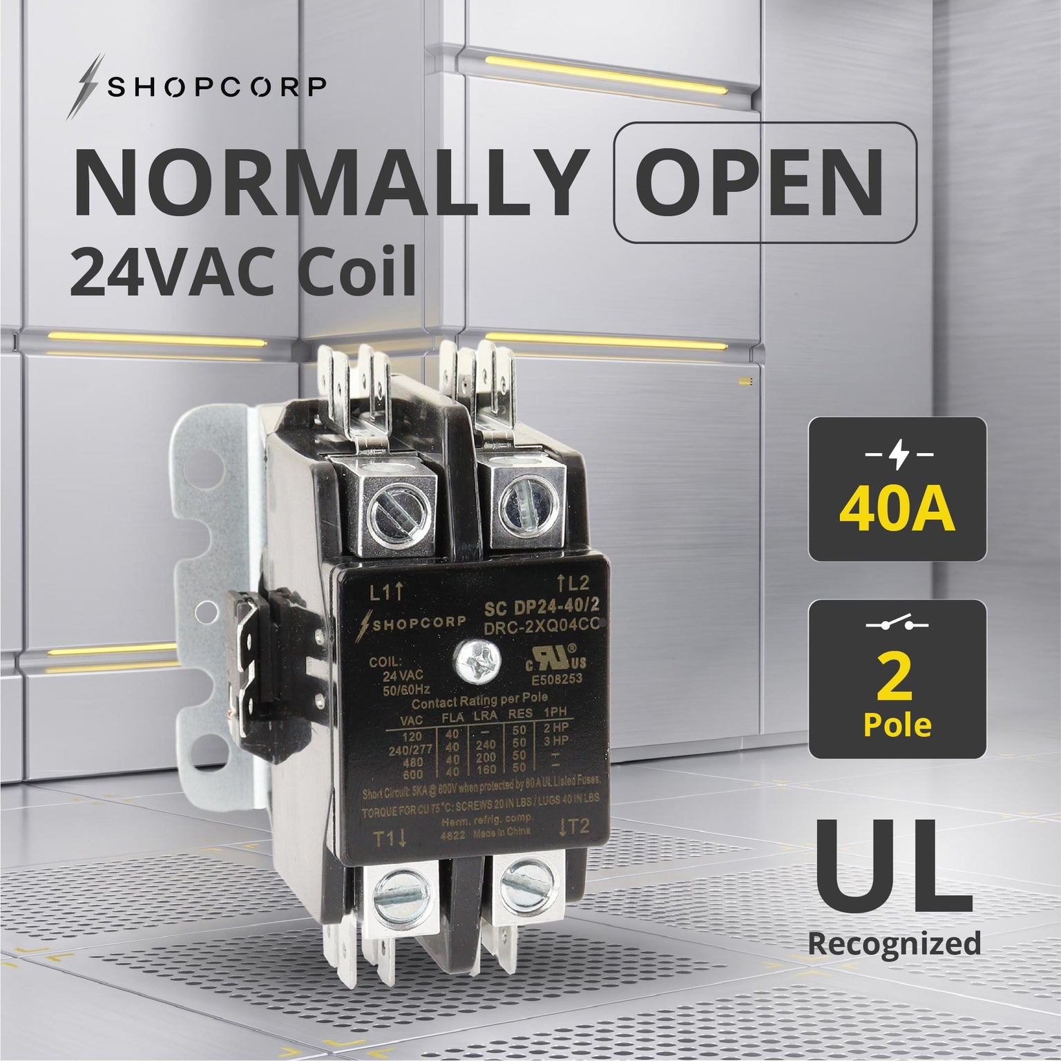 2 Pole Contactors | UL Listed Contactors for HVAC, Lighting & Motor ...