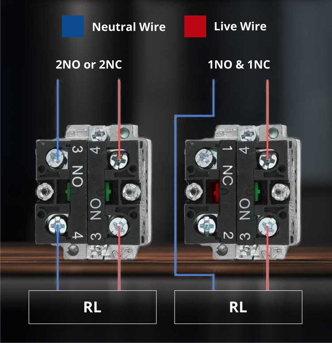 Push Button On/Off Switch for Distribution Boxes, Double Head ...