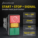 Shopcorp Double Push Button (On/Off Switch) for Industrial Equipment and Mount Panels