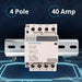 Electrodepot 40A 4 Pole Normally Open 400V Contactor - 110/120VAC Coil with DIN Rail for HVAC, AC, Motor Load & Lighting
