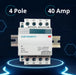 Electrodepot 40A 4 Pole Normally Open 400V Contactor - 110/120VAC Coil with DIN Rail for HVAC, AC, Motor Load & Lighting