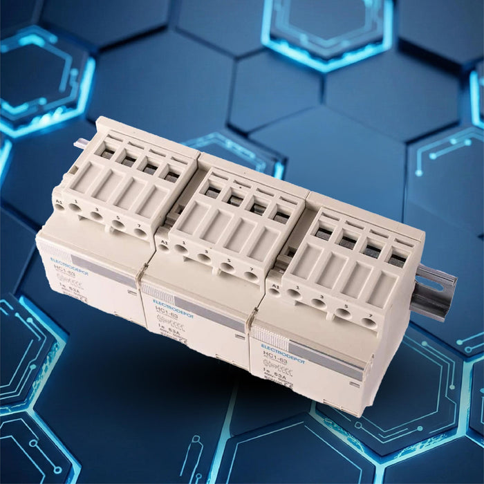 Electrodepot 40A 12 Pole (4x3) NO Contactor - 110/120VAC Coil, with DIN Rail and Screws for HVAC, AC, Motor and Lighting