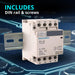 Electrodepot 60A 4 Pole Normally Open Contactor 400V - 110/120VAC for HVAC, AC, Motor Load and Lighting - With DIN Rail