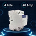 Electrodepot 40A 4 pole (2 Normally Open / 2 Normally Closed) Contactor - 110/120VAC for HVAC, AC, Motor Load & Lighting