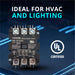 Migro 40 Amp 3 Pole, NEMA 600V Contactor - 110/120VAC Coil for HVAC, Air Conditioning  & Lighting Systems - UL Certified