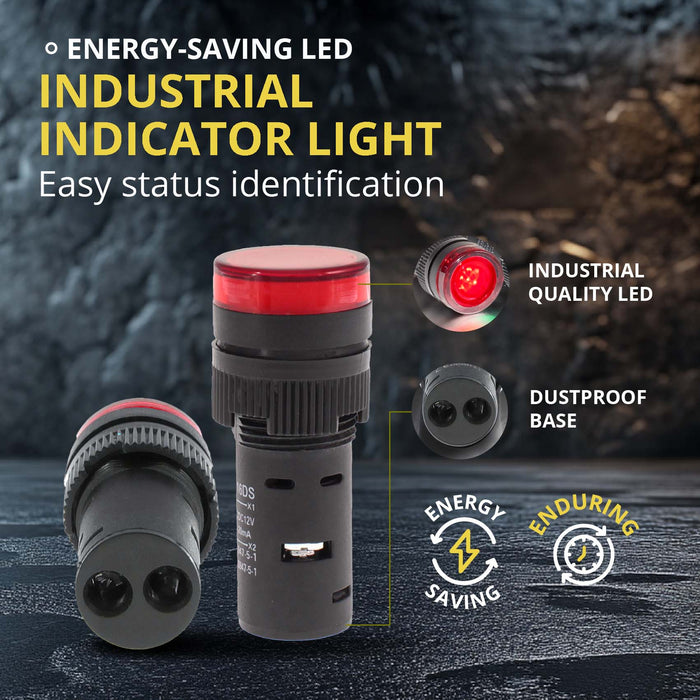 Shopcorp 20mA Energy Saving LED Indicator Lights - Red Bulb