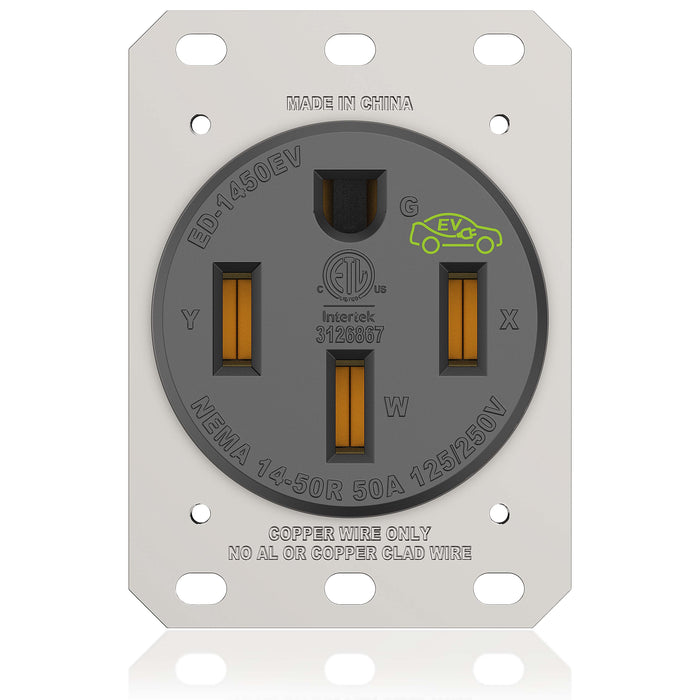 Shopcorp NEMA 14-50R Outlet | 50 Amp 125/250V EV Charging Receptacle