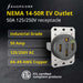 Shopcorp NEMA 14-50R Outlet | 50 Amp 125/250V EV Charging Receptacle