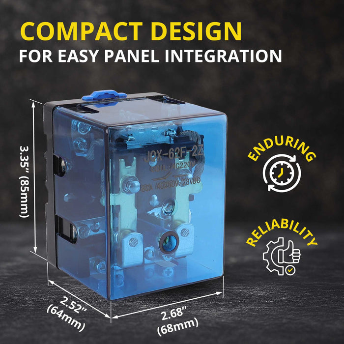 Shopcorp 80A DPDT Power Relay | 220V Coil, 2NO/2NC Heavy-Duty Industrial Relay