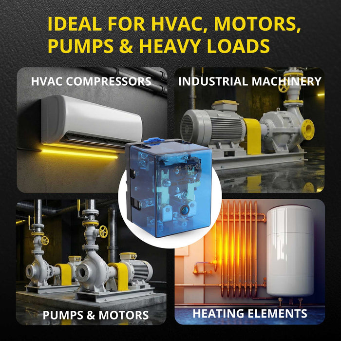 Shopcorp 80A DPDT Power Relay | 220V Coil, 2NO/2NC Heavy-Duty Industrial Relay