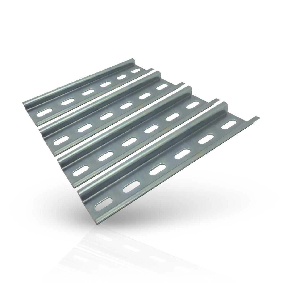 4 Pieces Slotted Steel Zinc Plated DIN Rail (35 mm x 6-in ...