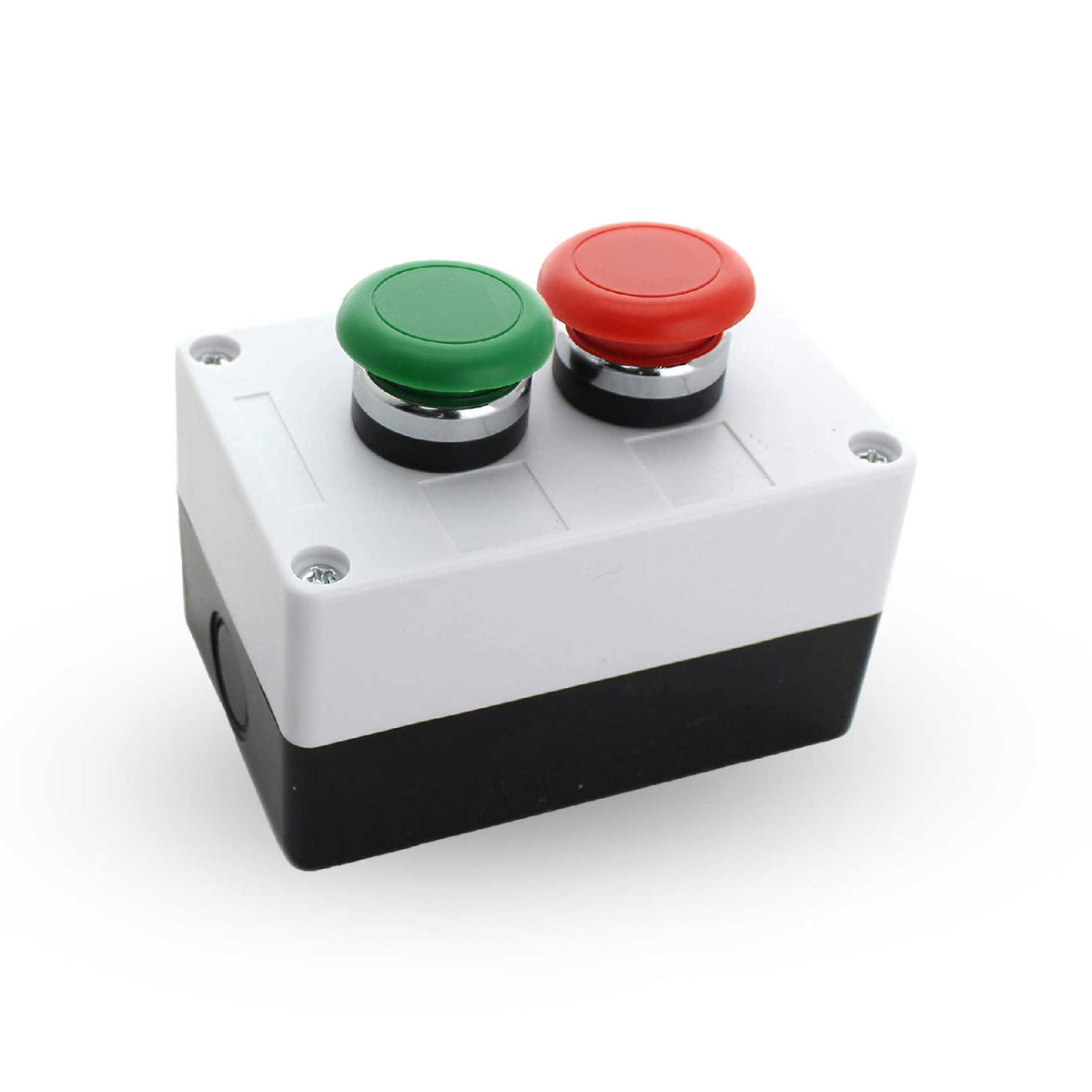 Push Button Small Spring Mushroom Head Spring Return Push Button, 1 Green and 1 Red w/ Control ...