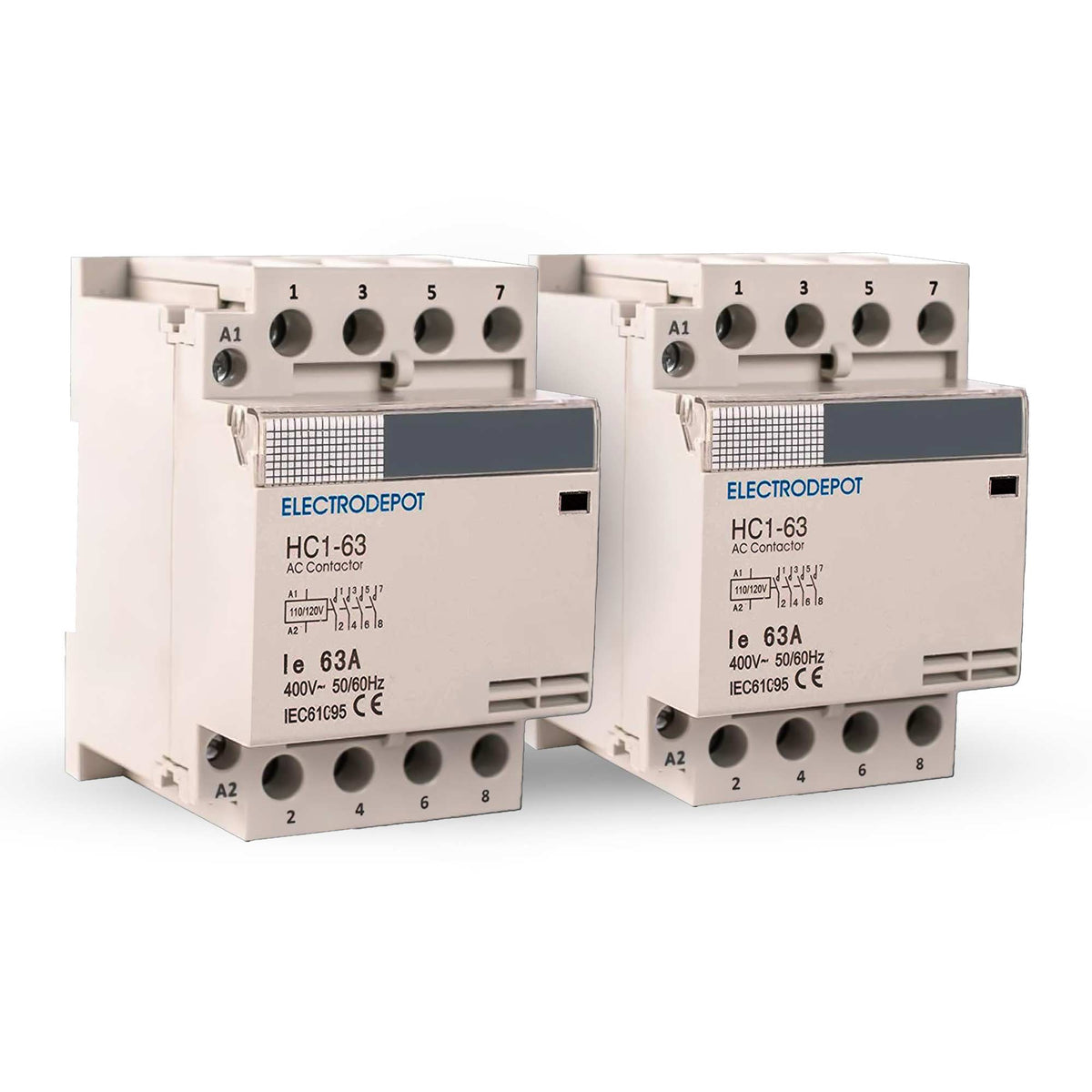 Open Contactor Contactor 60A, 400V, 110/120VAC, 4 Pole Normally Open, — ContactorDepot.com
