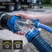 Shopcorp RV Tank Rinser, Clear 45° Sewer Hose Adapter with Water Valve