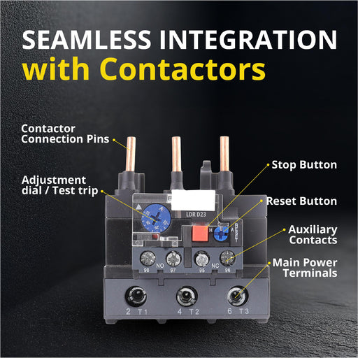 Shopcorp Thermal Overload Relay LR2-D2353 (LRD33), 23–32A, 1NO + 1NC, IEC 60947-4-1 Motor Protection Relay