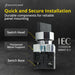 Shopcorp 3 Position Maintained Selector Rotary Switch - Waterproof, 22mm, 220VAC and 10A Electrical Switch NO/NO