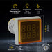 Shopcorp LED Volt Amp Meter 22mm Panel Mount, AC50-500V & 0-100A with CT Sensor (Yellow)