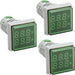 Shopcorp LED Volt Amp Meter 22mm Panel Mount, AC50-500V & 0-100A with CT Sensor | 3 Pack 