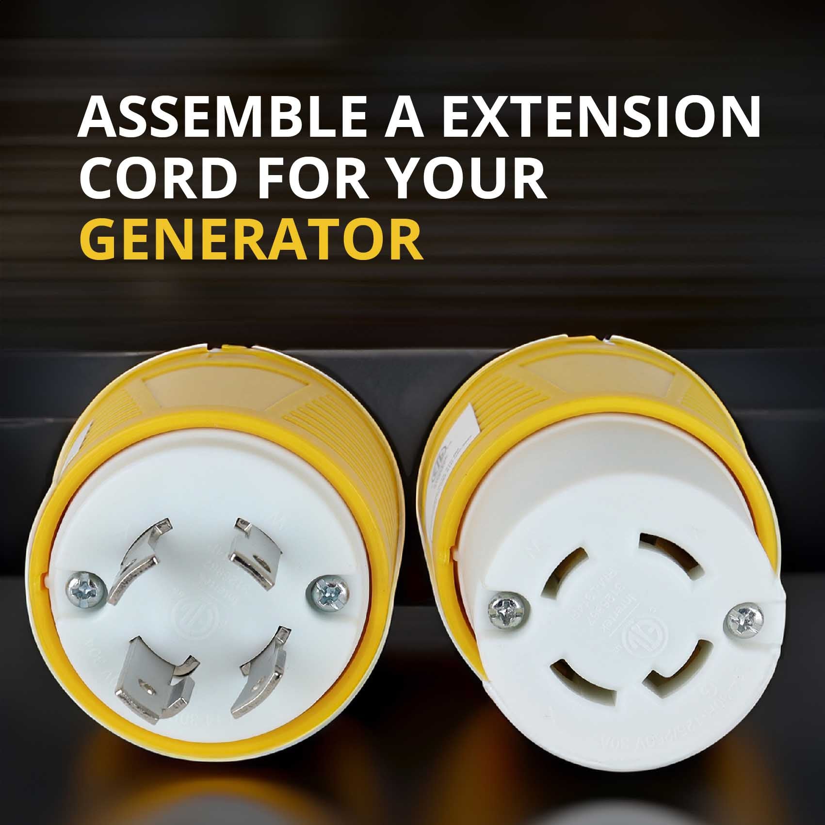 NEMA L14-30P and L14-30R Industrial Generator Plug and Connector Set ...