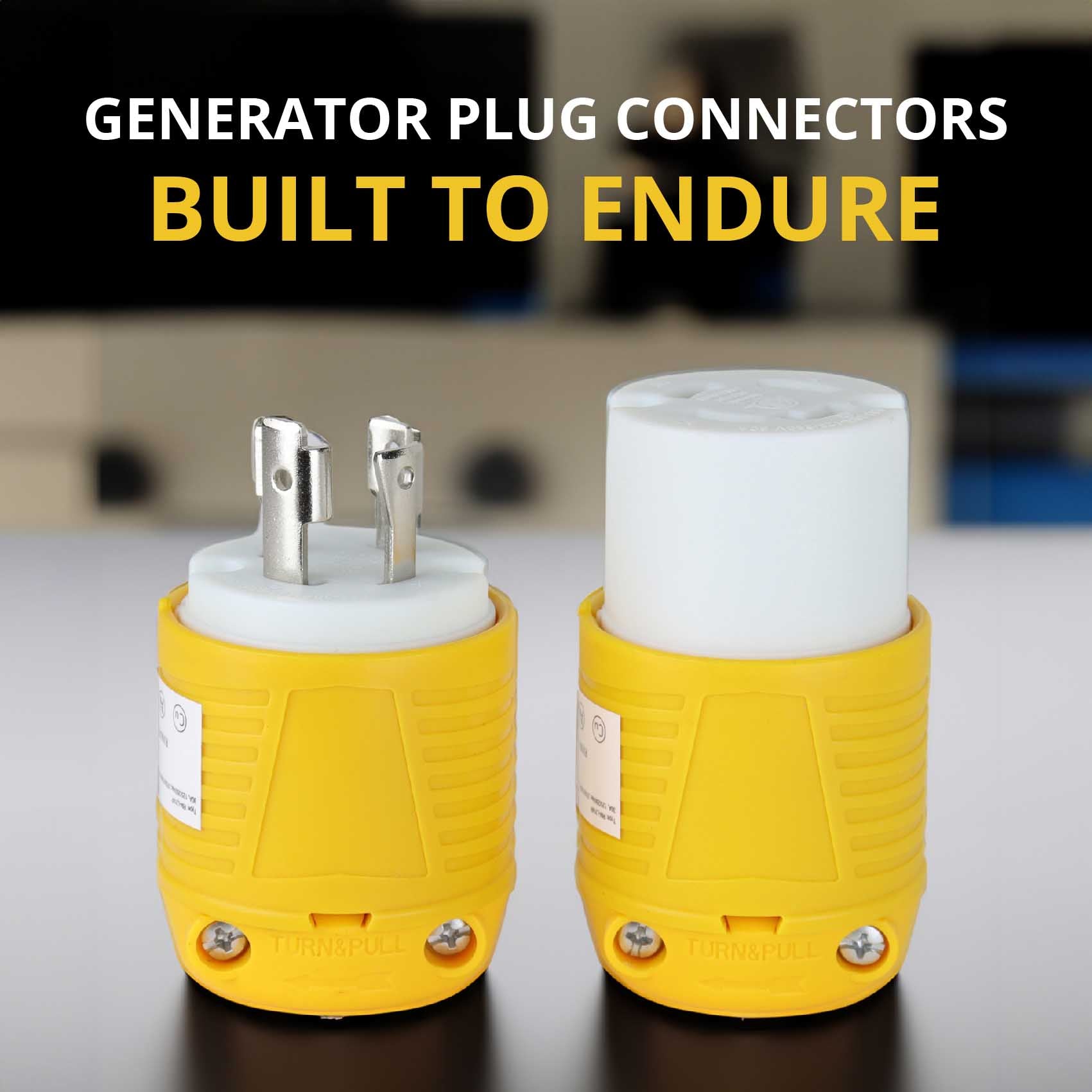 NEMA L14-30P and L14-30R Industrial Generator Plug and Connector Set ...