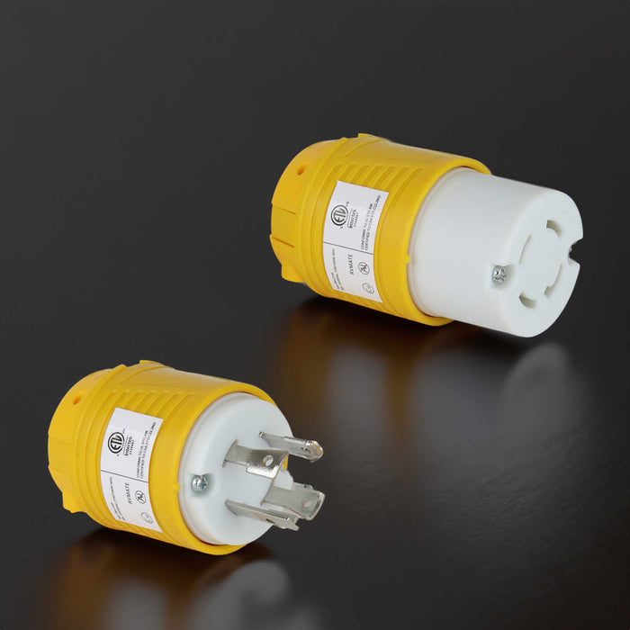 NEMA L14-30P and L14-30R Industrial Generator Plug and Connector Set ...