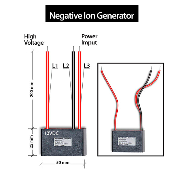 Electrodepot Negative Ion Generator 12vDC for DIY Static Grass Applicator