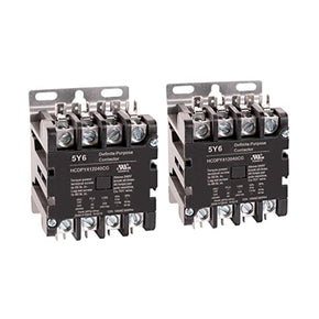 5y6 40A 4 Pole 600V Definite Purpose, NO Contactor - 110/120VAC Coil for HVAC and Lighting - UL Certified - 2 pack