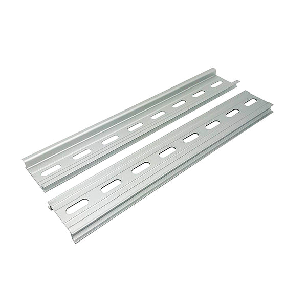 Electrodepot 2 Pieces Slotted Aluminum DIN Rail (35 mm x 8-in) with 4 #10 Stainless Steel Screws