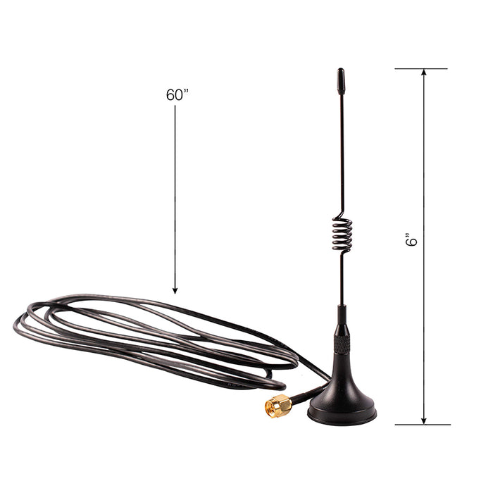 Electrodepot Antenna w/Magnetic Base and Male SMA Connector, 433 MHz Unity, 50 Ohms