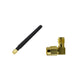 Shopcorp GSM Thumb Antenna + 90-Degree Adapter - 2.5 dBi Gain, 850-2100 MHz