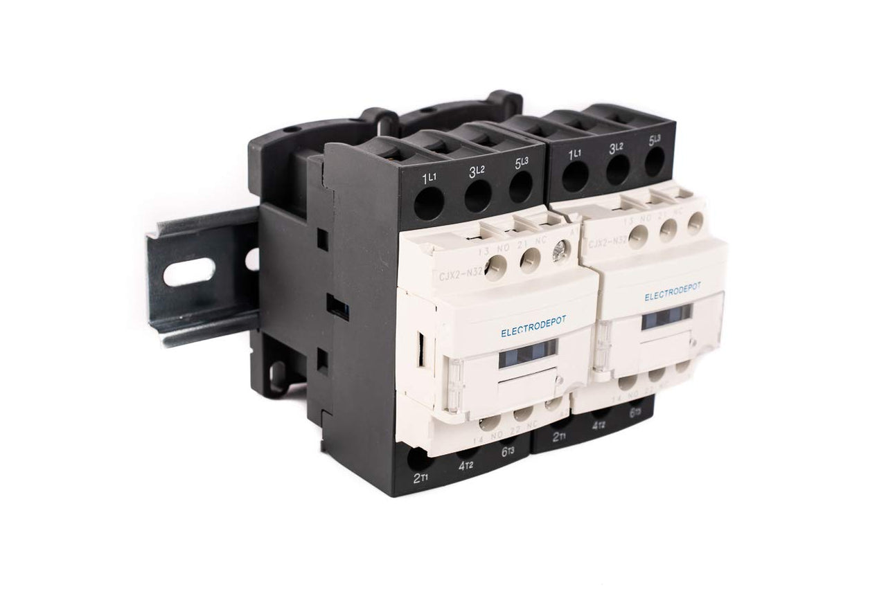 Contactor 0611 Contactor, 6 Pole Normally Open with Auxiliary Contacts, 110/120V, 30A ...