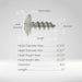 Shopcorp 18-8 Stainless Steel Phillips Drive, Truss Head Sheet Metal Screw (#10, 1/2 Inches)