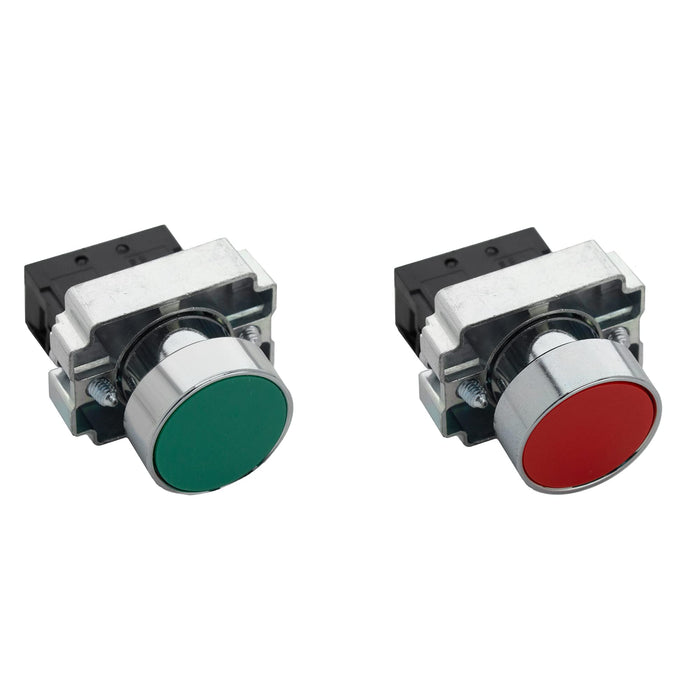 Shopcorp 22mm Control Station Box Set - Includes Momentary Push Buttons (Red and Green), Rotary Switch and Stay-Put Push Button