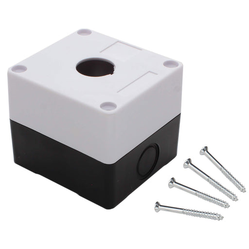 Shopcorp Push Button Switch Control Station Box - 22mm Single Push Button Hole, Dustproof and Waterproof, 1NO/1NC