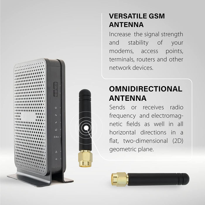 Shopcorp GSM Omni Directional Straight Antenna, SMA Male - CDMA and WCDMA, 900-1800 MHz