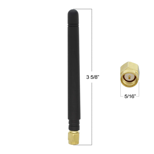 Shopcorp GSM Thumb Antenna + 90-Degree Adapter - 2.5 dBi Gain, 850-2100 MHz