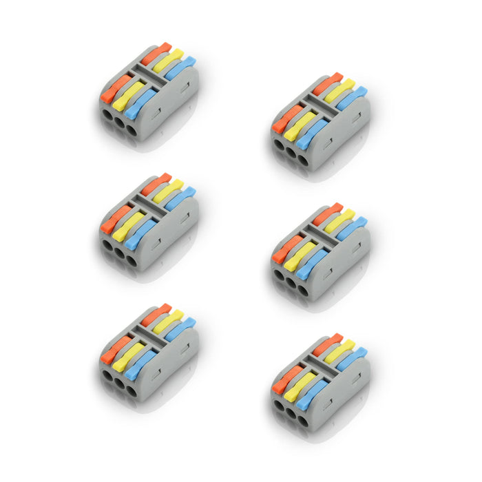 Shopcorp Colored Wire Connectors - 2 Circuit Line, 32A/600V, 6 Pole