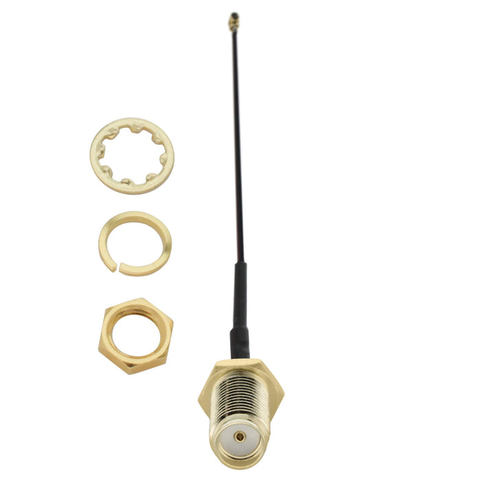 Shopcorp Pigtail Antenna Cable Adapter with SMA Female to 1.13 mm and 10-cm Long IPEX Connector