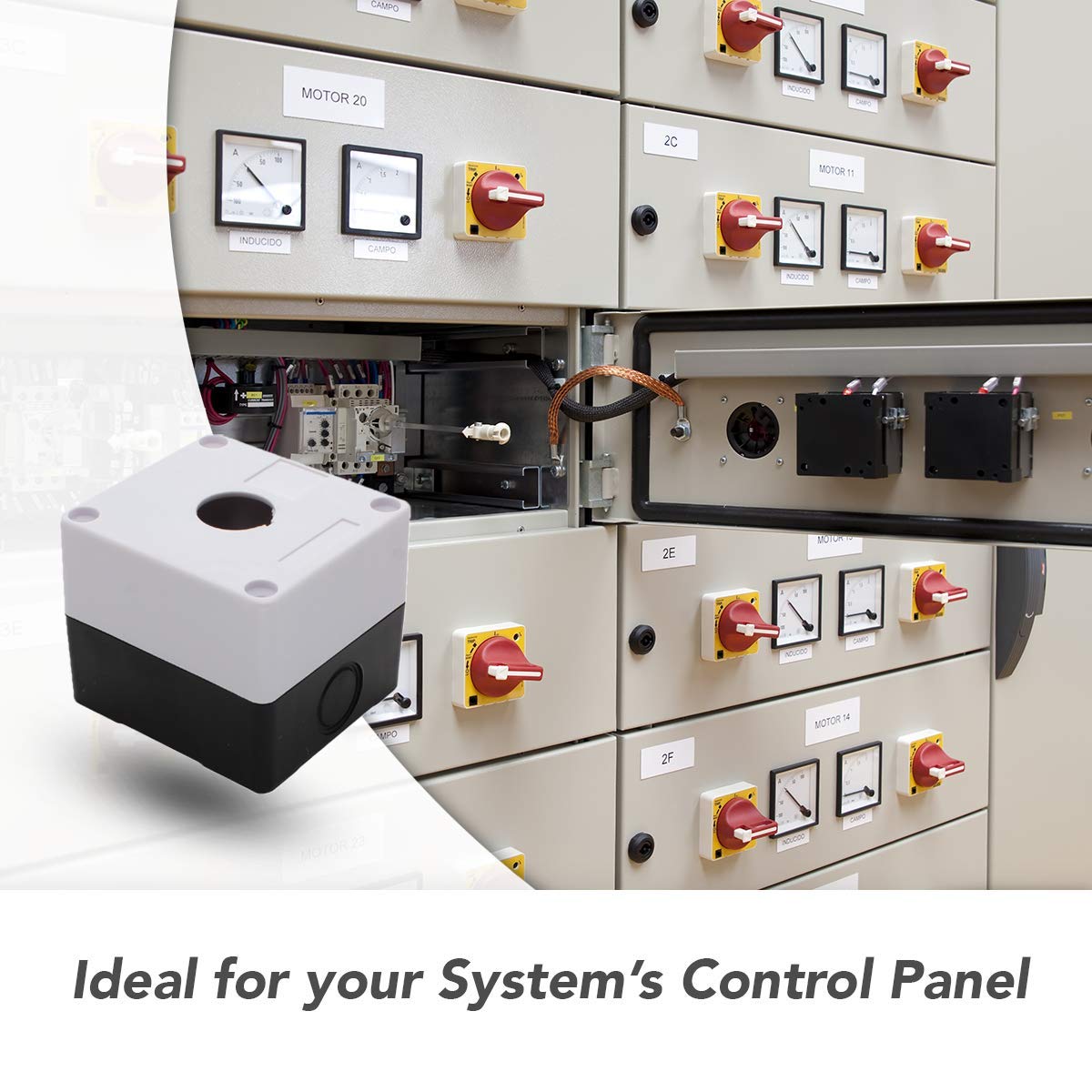 Single Button Control Box Shopcorp Single Push Button Switch Control Station Box, 22mm Dustproof ...