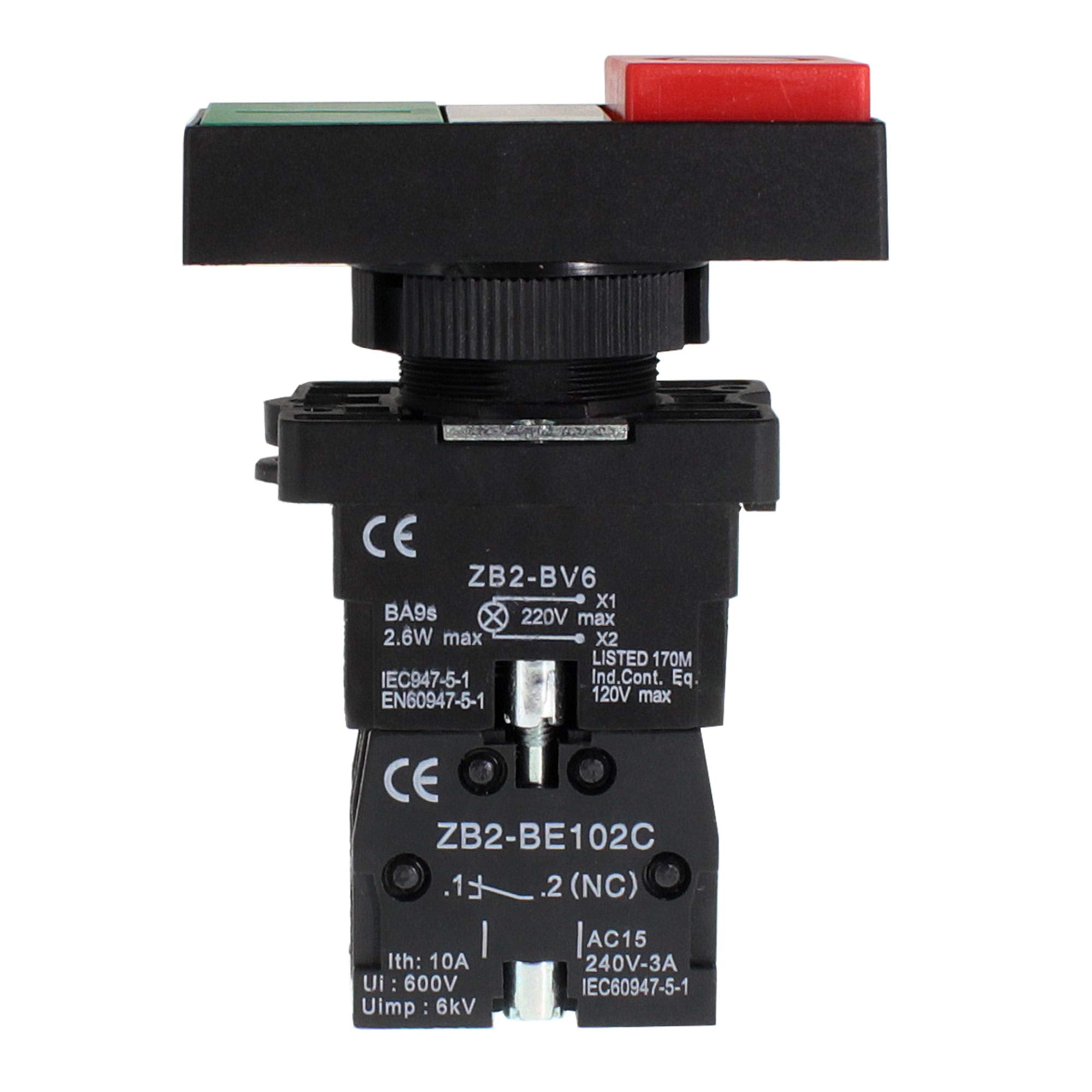 Push Button On/Off Switch for Distribution Boxes, Double Head ...