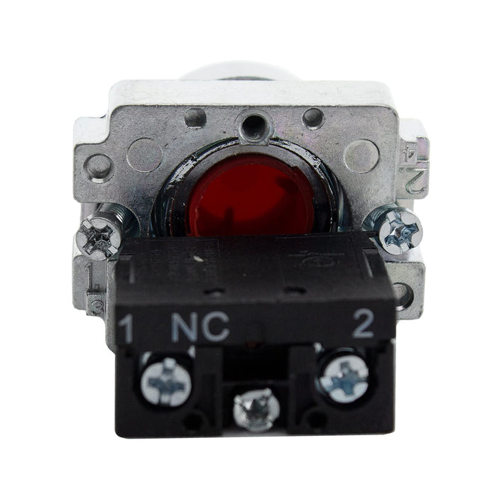 Shopcorp Small Push Button with Flat Head, N/O - On/Off, Start/Stop, Self-Resetting Momentary Switch (Green/Red)