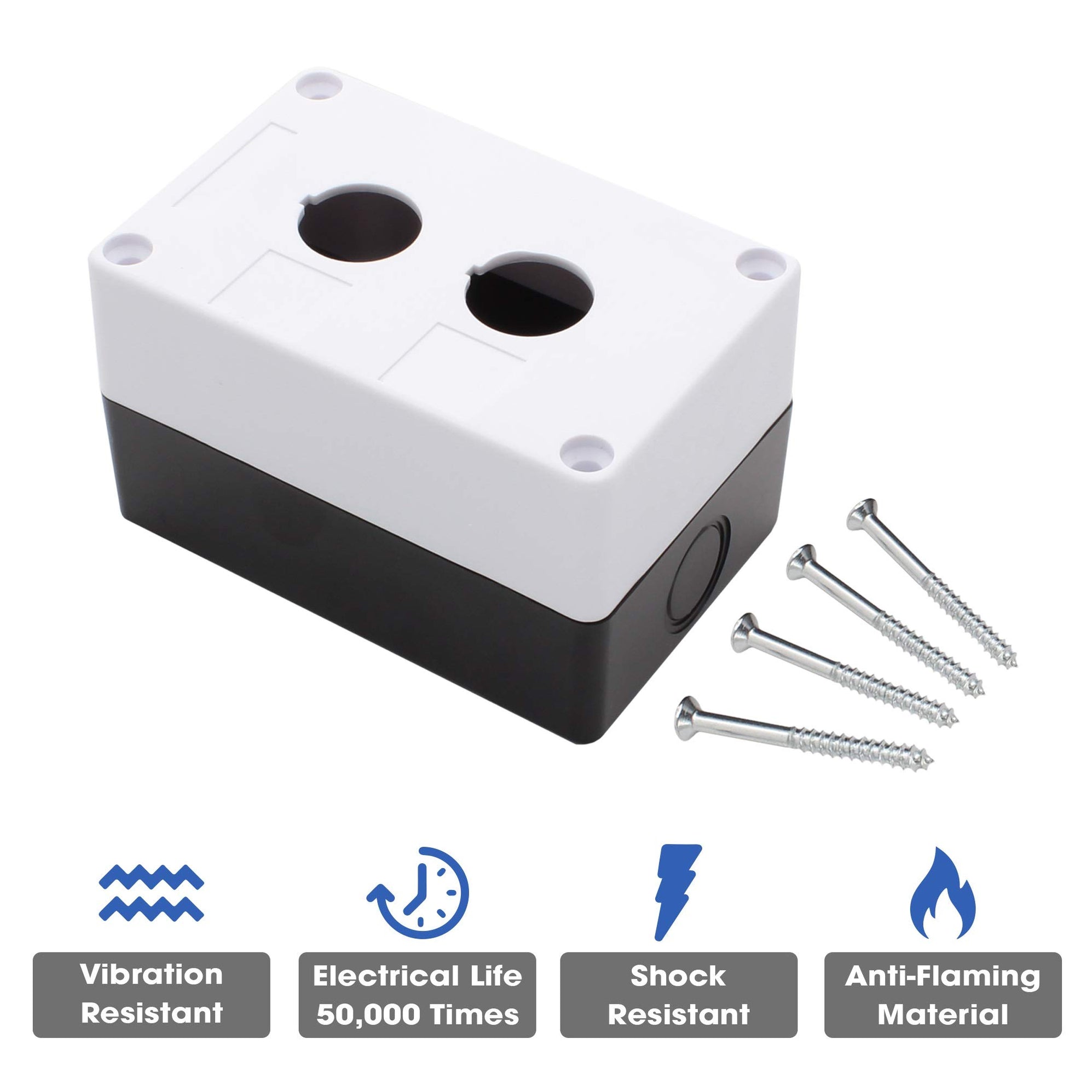Shopcorp Double Push Button Switch Control Station Box, 22mm Dustproof ...
