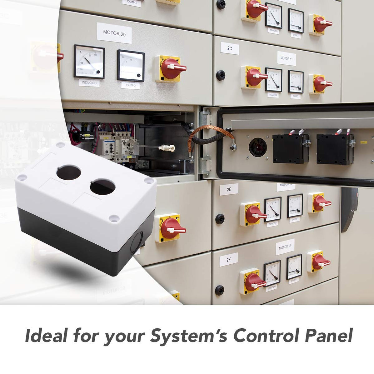 Shopcorp Double Push Button Switch Control Station Box, 22mm Dustproof ...