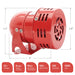 Shopcorp 12V Industrial Motor Alarm Bell Horn Sound Buzzer Siren, Decibel Security (116 Decibels)