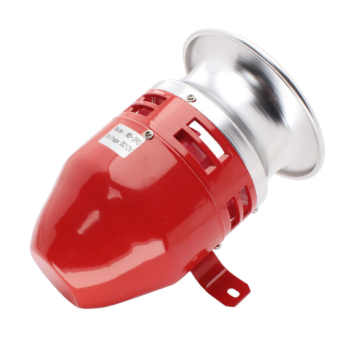 Shopcorp 12V Industrial Motor Alarm Bell Horn Sound Buzzer Siren, Decibel Security (112 Decibels)