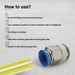 Shopcorp Metal Straight Air Fittings Push to Connect Fittings, NPT Quick Connect