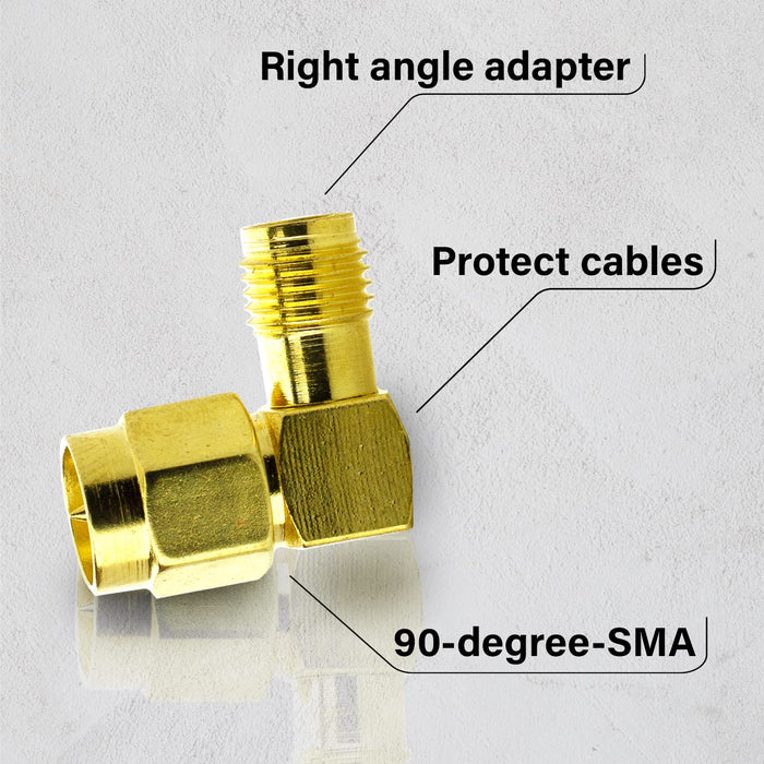 Shopcorp GSM Thumb Antenna + 90-Degree Adapter - 2.5 dBi Gain, 850-2100 MHz