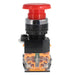 Shopcorp Mushroom Head Emergency Button, Stay-put (1 Red) - Includes Switch Control Station Box