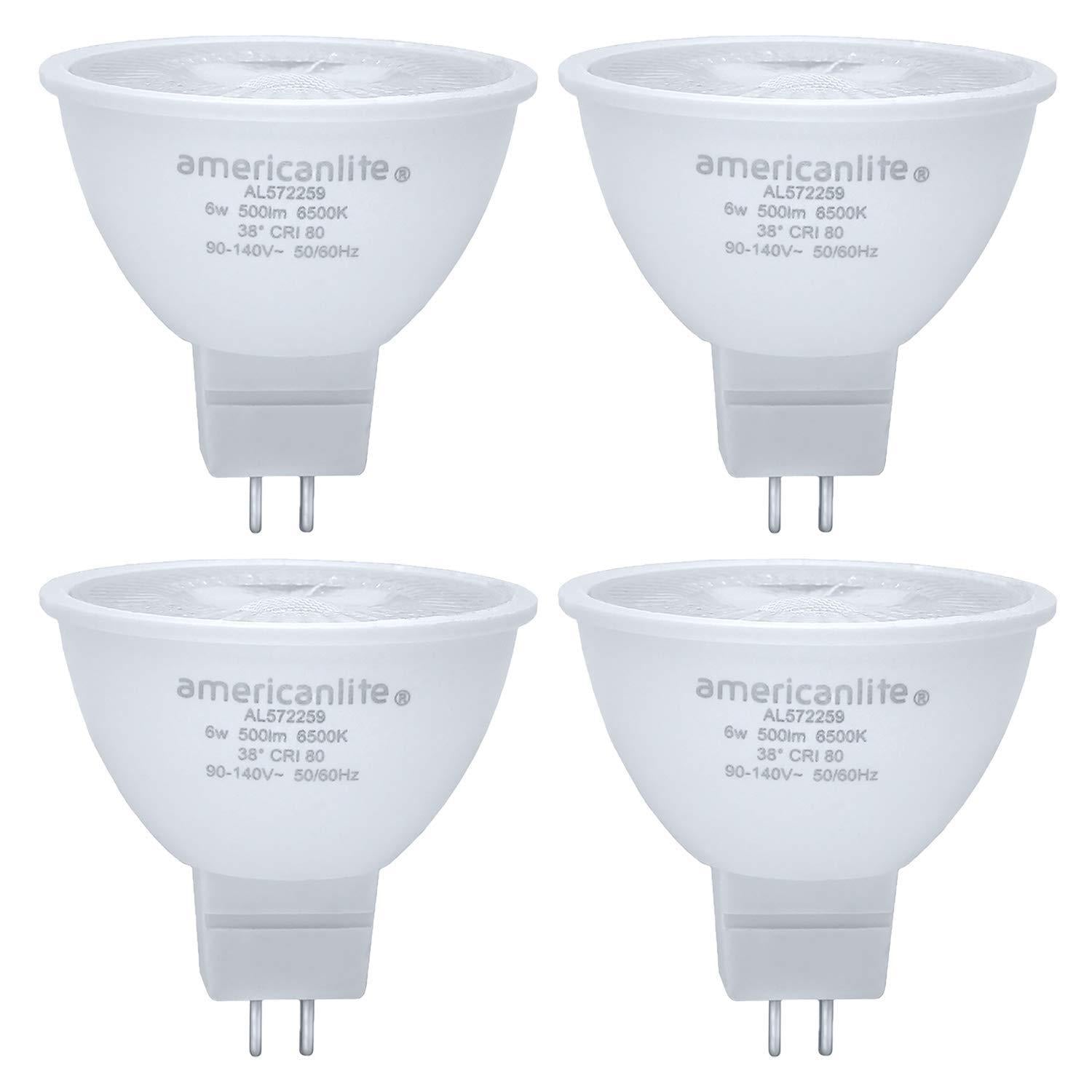 LED Light Bulb - Cool White, Energy Efficient - MR16, GU 5.3 Base - 6W,  110/120V, 500lm 